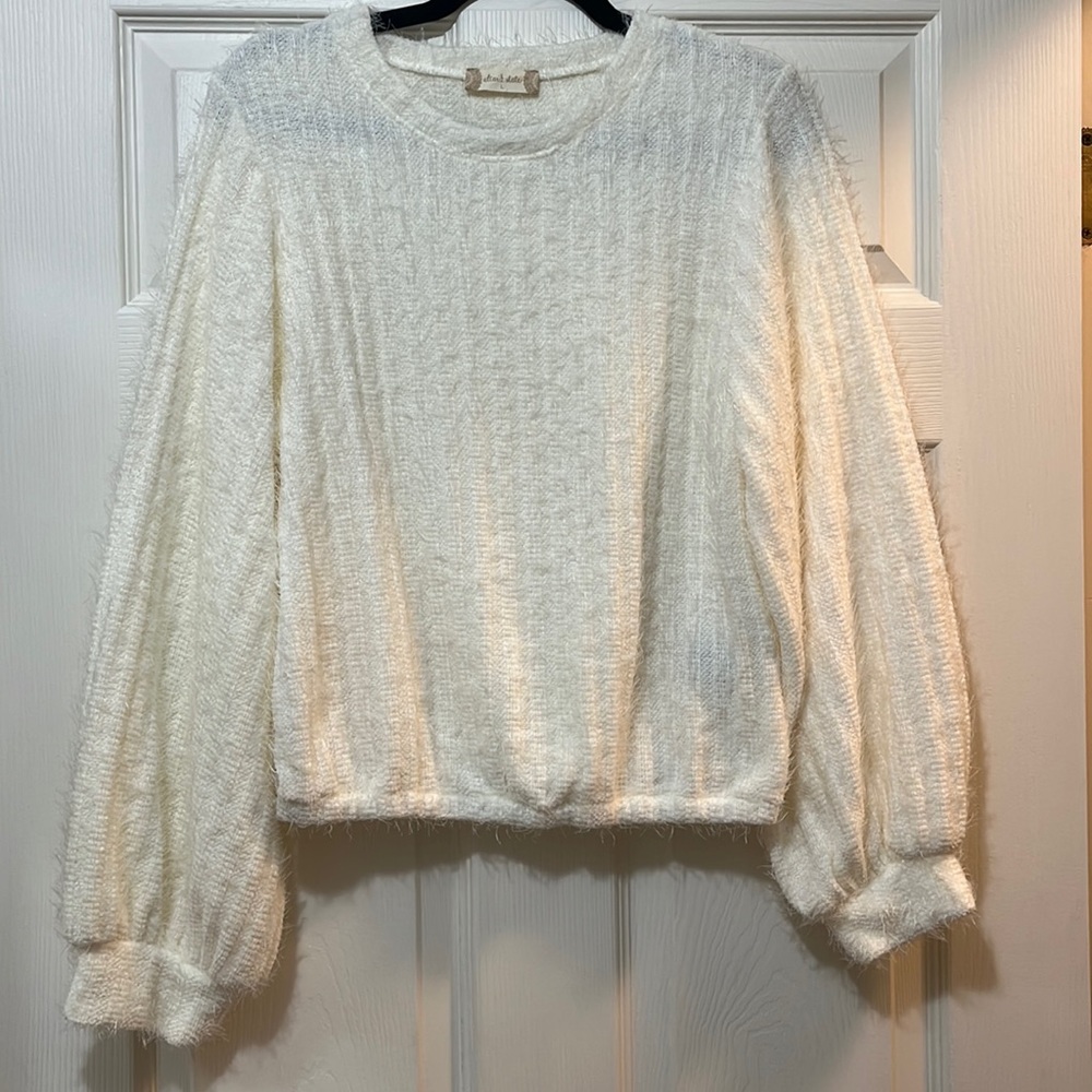 White Fuzzy Sweater